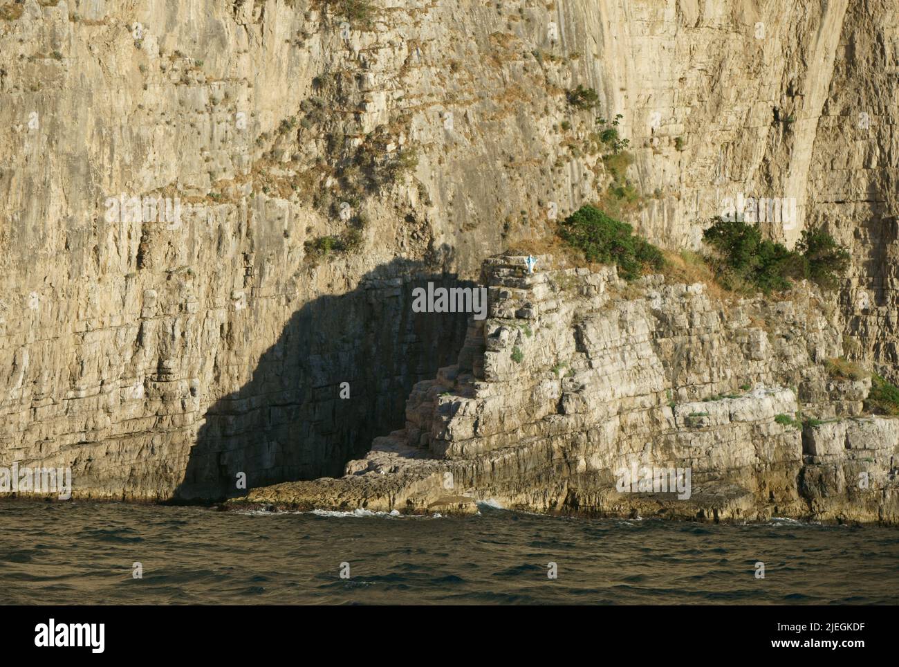 Detail von Punta Campanella, Penisola sorrentina, Italien Stockfoto