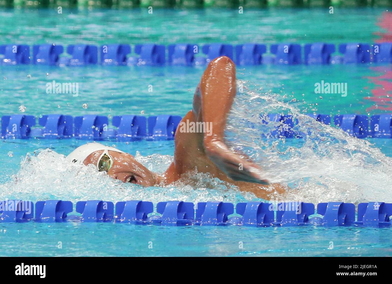 Damien Joly aus Frankreich, Final 1500 M Freestyle Men während der FINA World Championships Budapest 2022 19., Schwimmveranstaltung am 25 2022. Juni in Budapest, Ungarn - Foto Laurent Lairys / DPPI Stockfoto