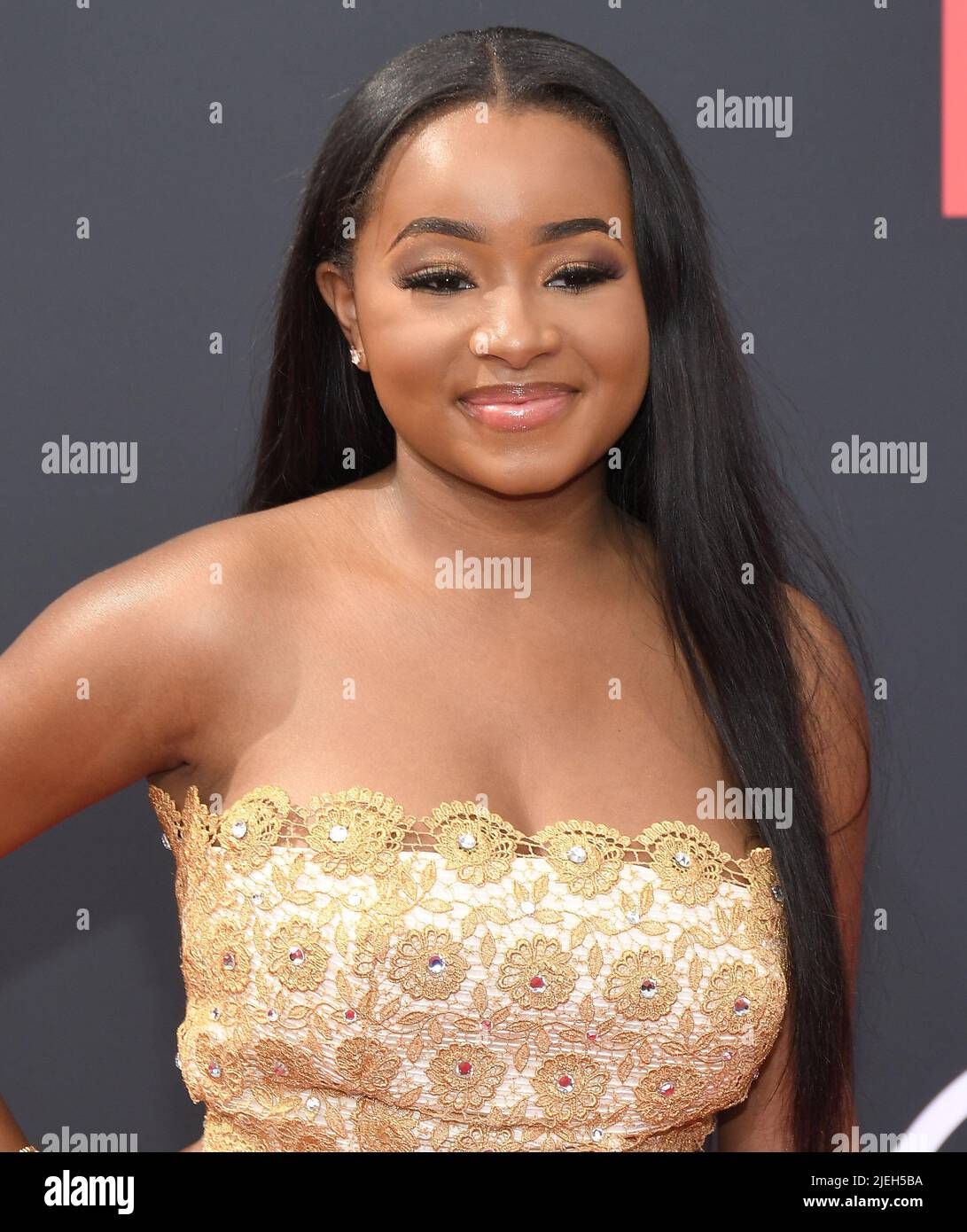 Los Angeles, USA. 26.. Juni 2022. Laella Crawford kommt zu den BET Awards 2022, die am Sonntag, dem 26. Juni 2022, im Microsoft Theater in Los Angeles, CA, abgehalten werden. (Foto: Sthanlee B. Mirador/Sipa USA) Quelle: SIPA USA/Alamy Live News Stockfoto