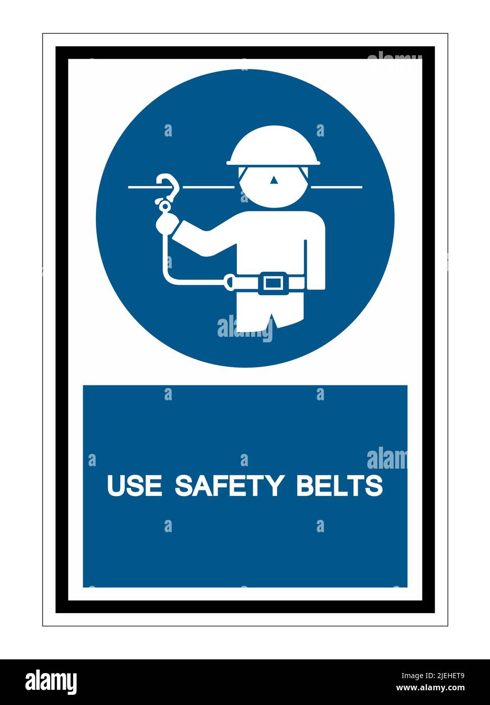 PSA-Symbol.Sicherheitsgurte-Symbol auf weißem Hintergrund isolieren Stock Vektor