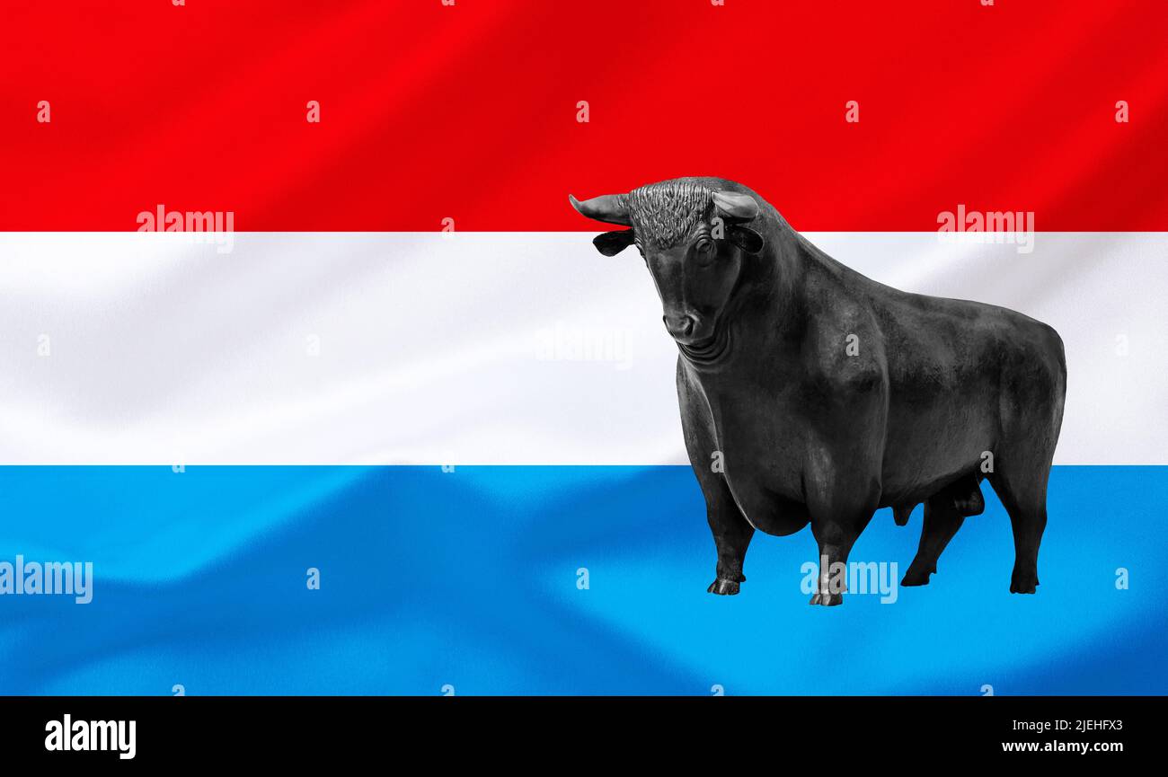 Die Flagge von Luxemburg, EU, Stockfoto