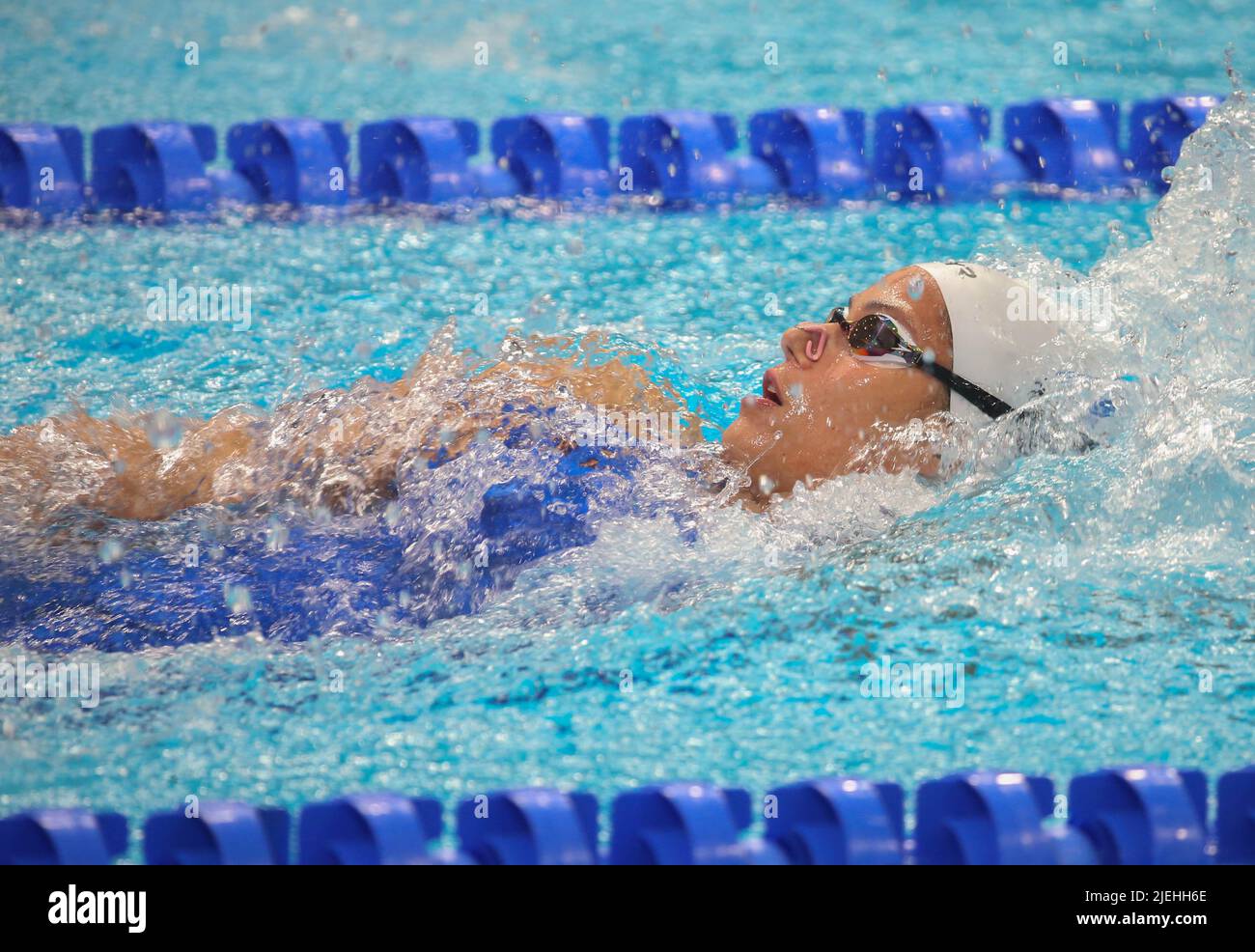 Emma Terebo aus Frankreich, Final 4X100 Medley Women während der FINA World Championships Budapest 2022 19., Schwimmveranstaltung am 25 2022. Juni in Budapest, Ungarn - Foto: Laurent Lairys/DPPI/LiveMedia Stockfoto