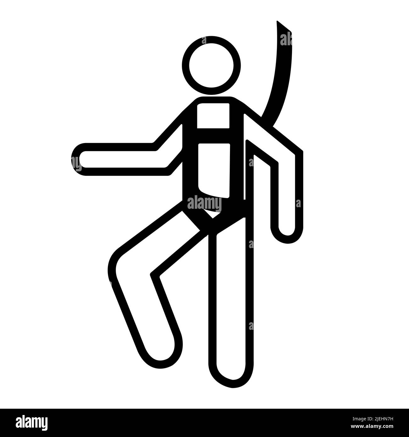 Symbol tragen Sicherheitskabelbaum Schild isolieren auf weißem Hintergrund, Vektor-Illustration EPS.10 Stock Vektor