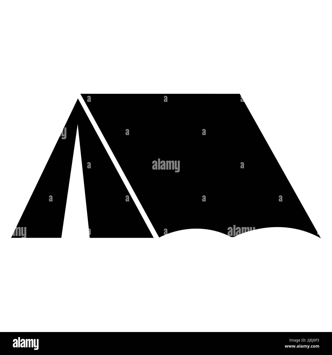 Kein Camping Sing Isolate Auf Weißem Hintergrund, Vektorgrafik Stock Vektor