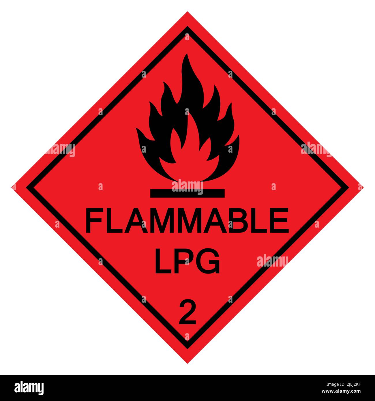 Symbol für entflammbares Flüssiggas Isolieren auf weißem Hintergrund, Vektorgrafik EPS.10 Stock Vektor