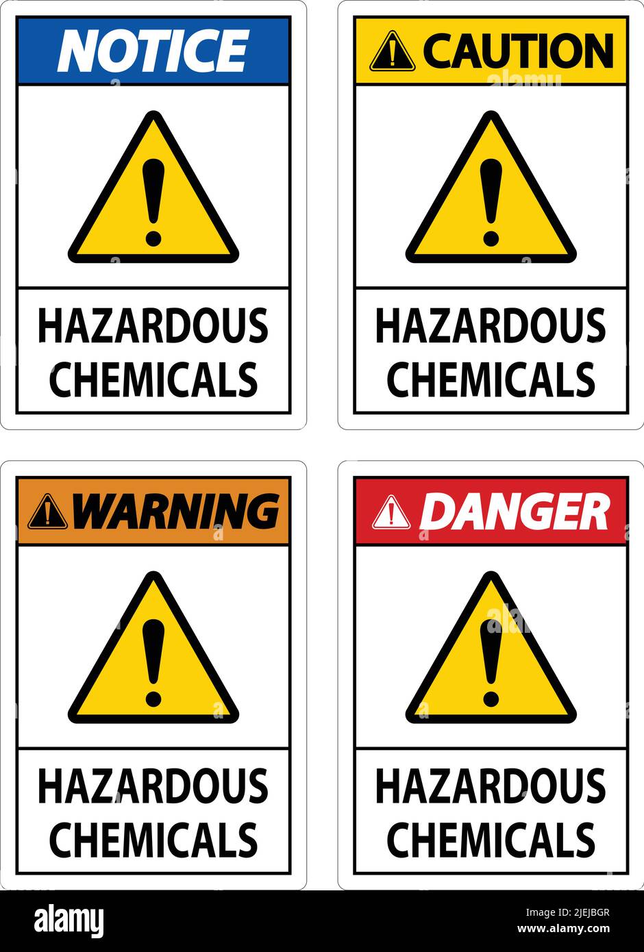 Schild Für Gefährliche Chemikalien Auf Weißem Hintergrund Stock Vektor