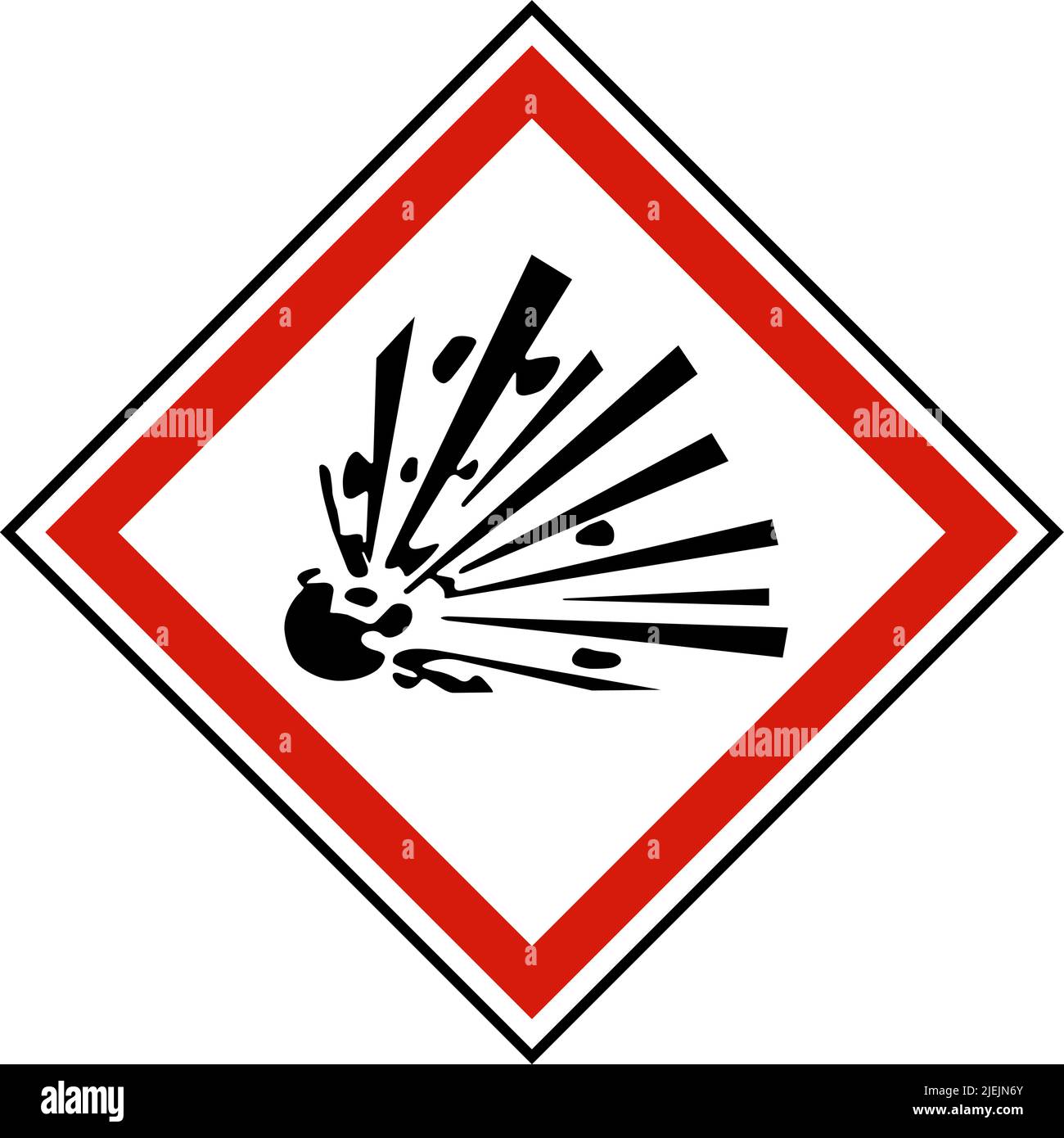 Explosiver Symbolaufkleber Auf Weißem Hintergrund Stock Vektor
