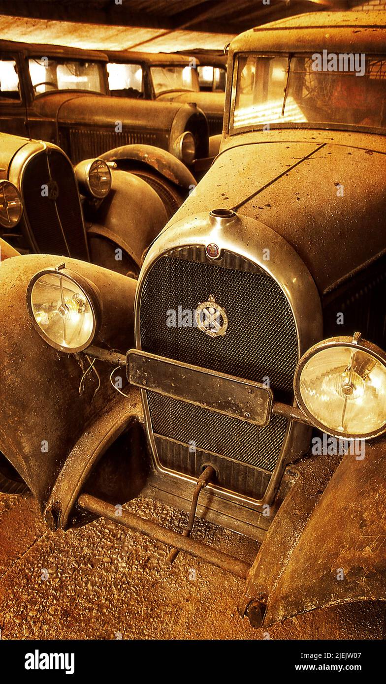 Hotchkiss Oldtimer hinter den Kulissen im Auto Museum Bergeyk in den