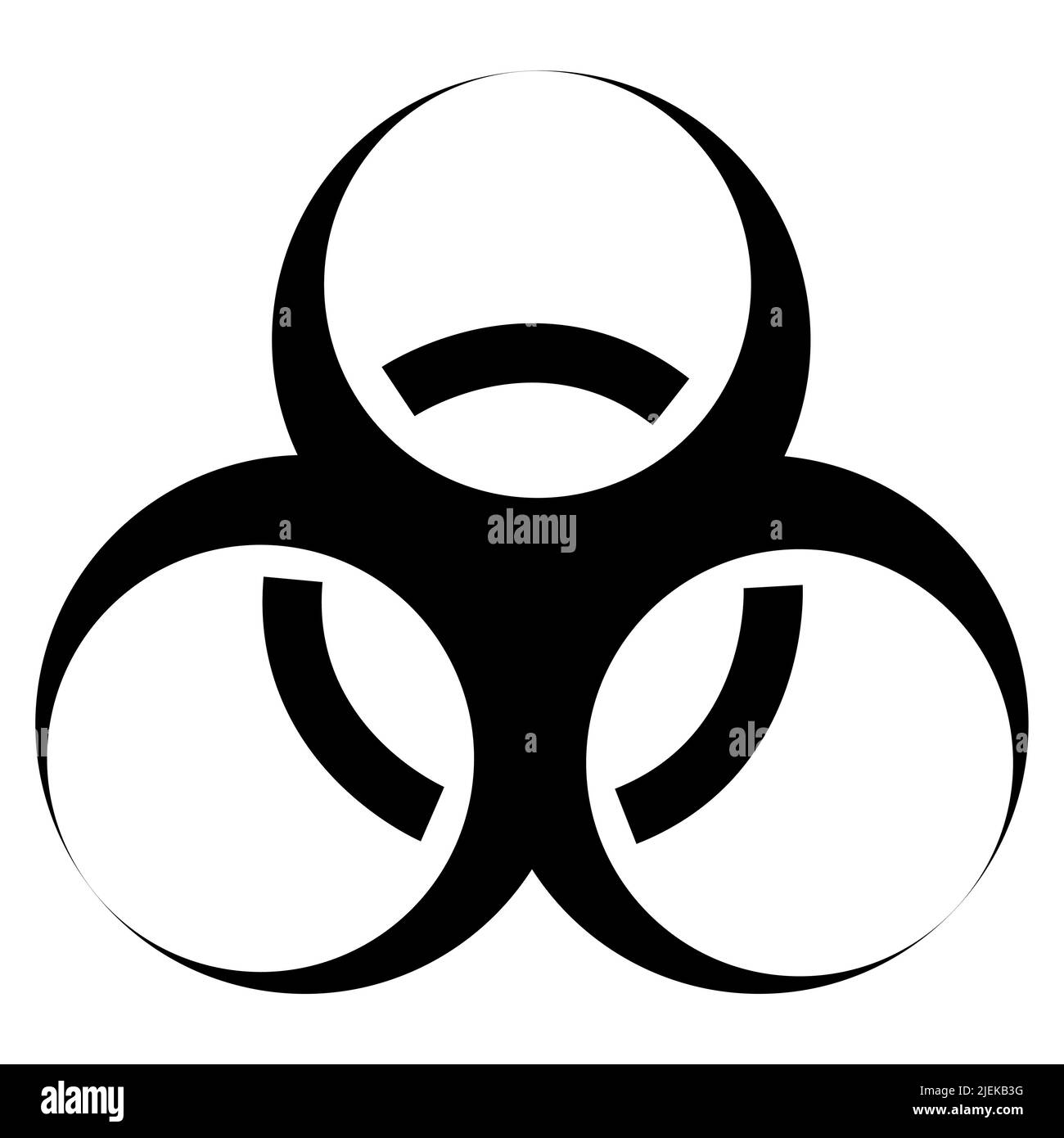 Vorsicht vor dem Symbol für biologische Gefahren Isolieren auf weißem Hintergrund, Vektorgrafik EPS.10 Stock Vektor