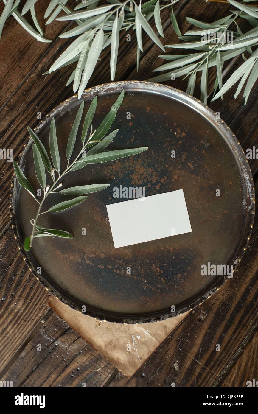 Weiße Karte, Kreditkarte, Visitenkarte Mockup für Business Stockfoto