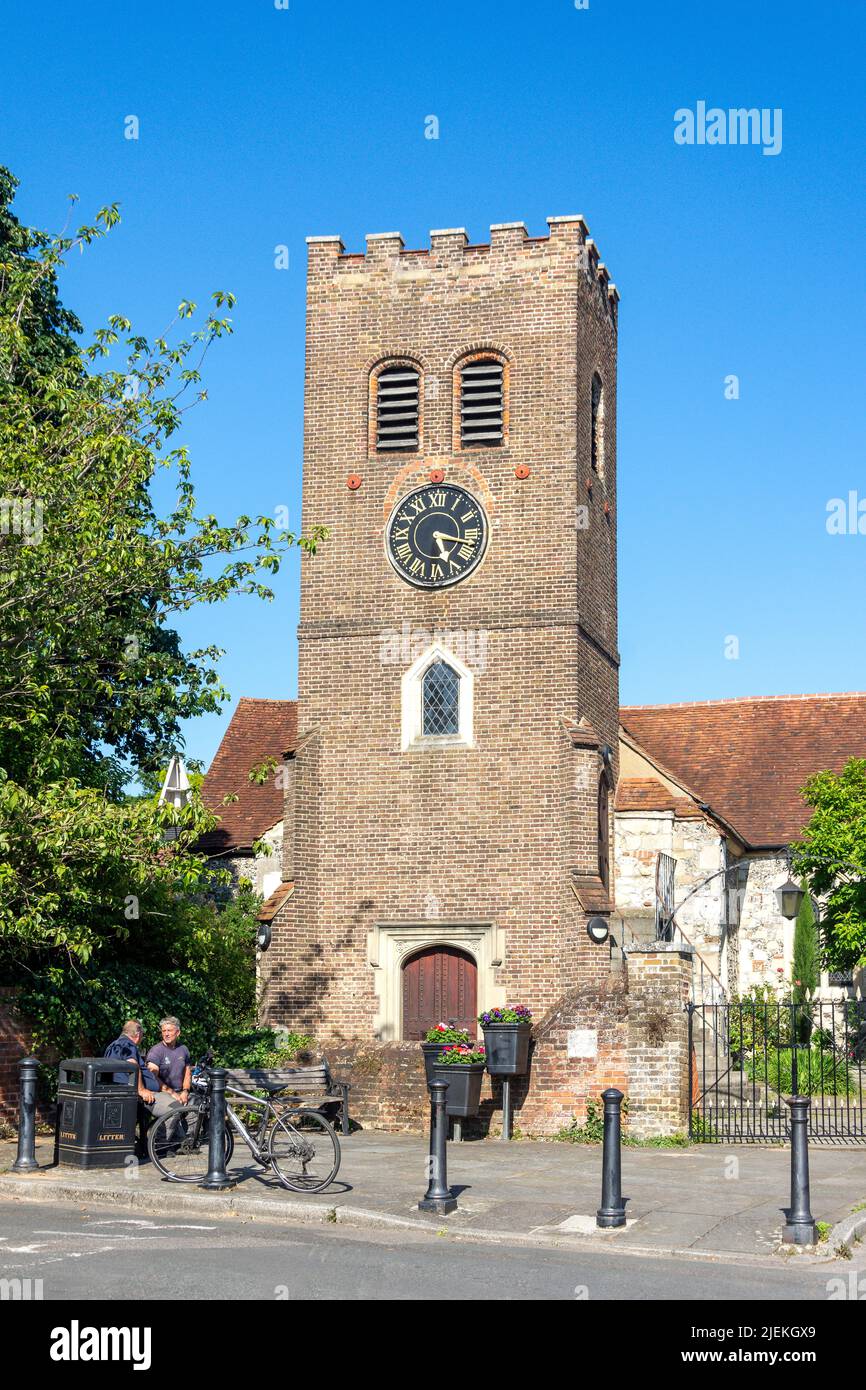 Str. Nicholas Kirche, Kirchplatz, alte Shepperton, Shepperton, Chertsey Road, Surrey, England, Vereinigtes Königreich Stockfoto