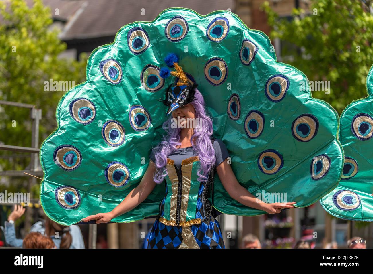 Straßenunterhalter beim Ripon Theatre Festival Stockfoto