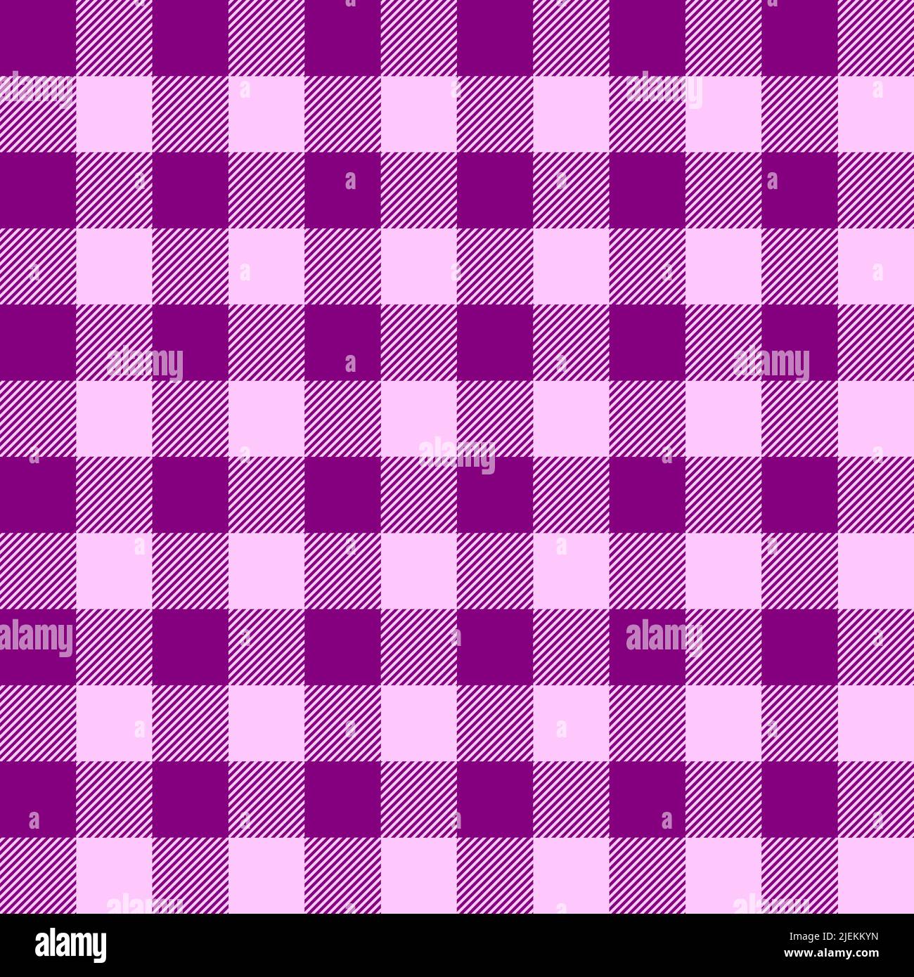 Plaid Tartan Stoff Textil lila horizontal abstrakt Hintergrund texturierte Tapete Hintergrund Muster nahtlose Vektor Illustration Stock Vektor