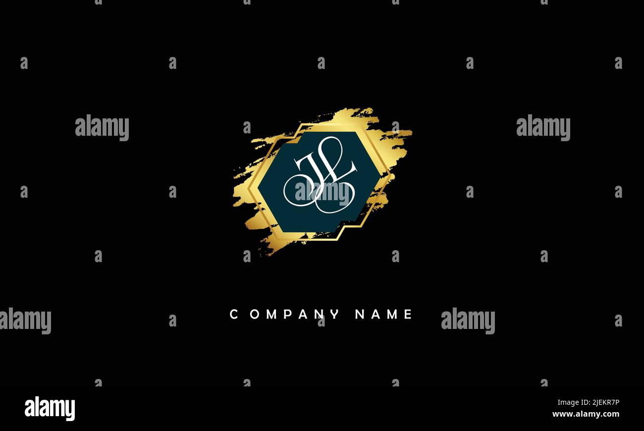LJ, JL Abstract Letters Logo Monogramm Stock Vektor
