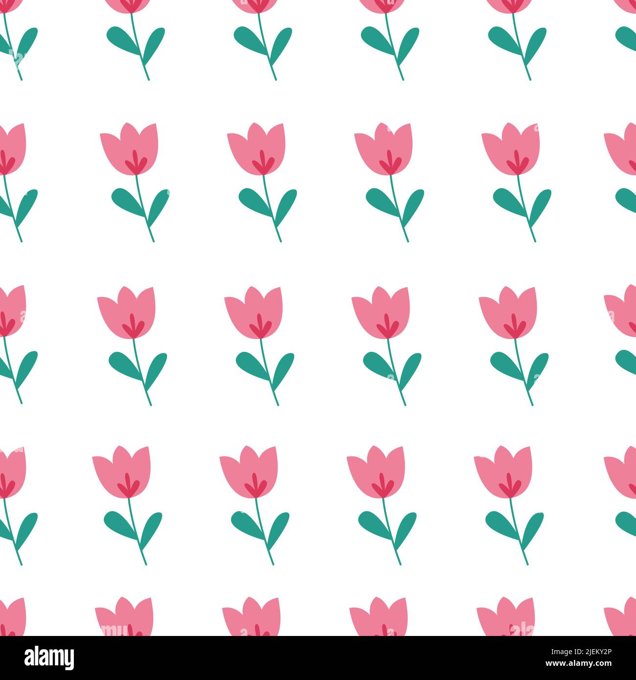 Florales Nahtloses Muster, Blumendruck, Zweig und Blätter. Vektorgrafik Stock Vektor
