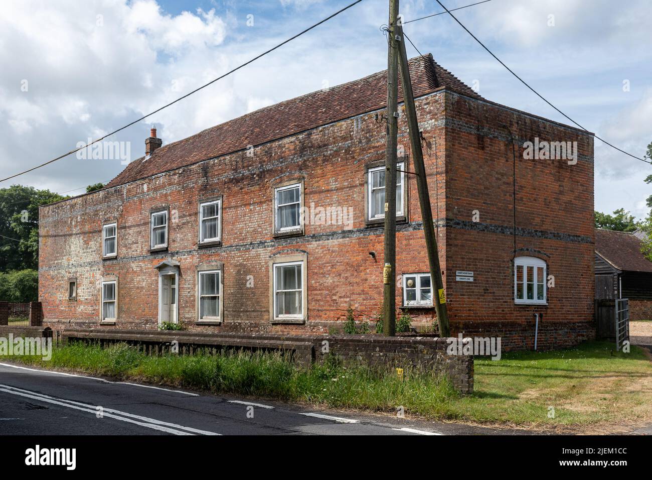 Street House Farmhouse, ein denkmalgeschütztes Gebäude in Lower Farringdon, Hampshire, England, Großbritannien Stockfoto