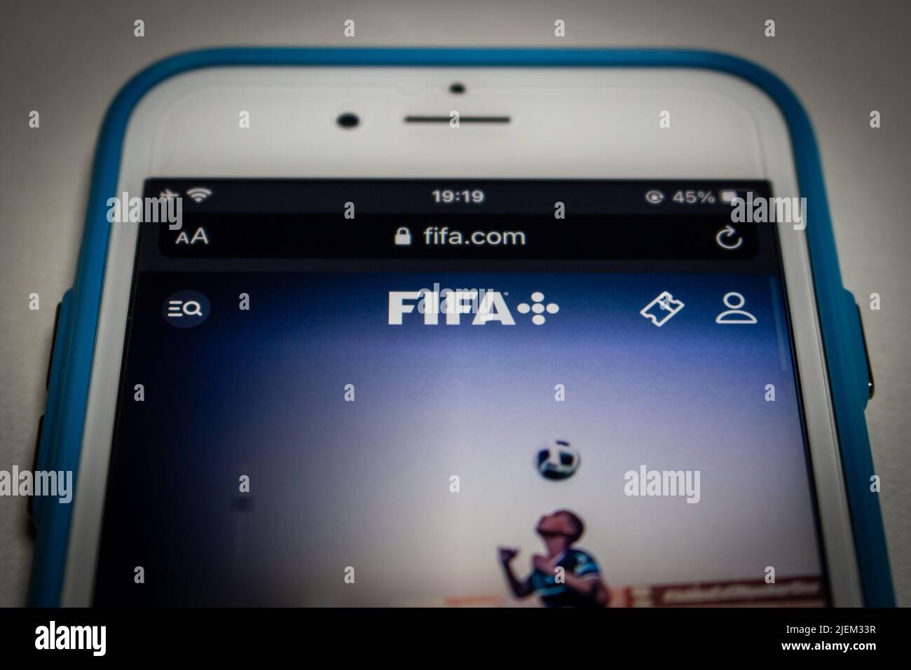 Kumamoto, JAPAN - Mai 11 2022 : das Logo von FIFA+ (FIFA Plus), dem ...