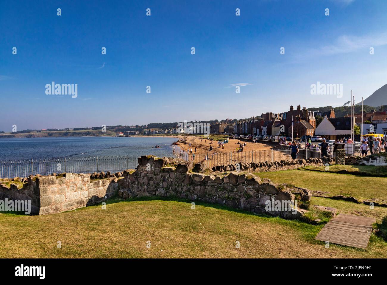 North Berwick, eine Küstenstadt und ehemalige königliche Burg in East Lothian, Schottland. Ein schöner Ort zu besuchen. Stockfoto