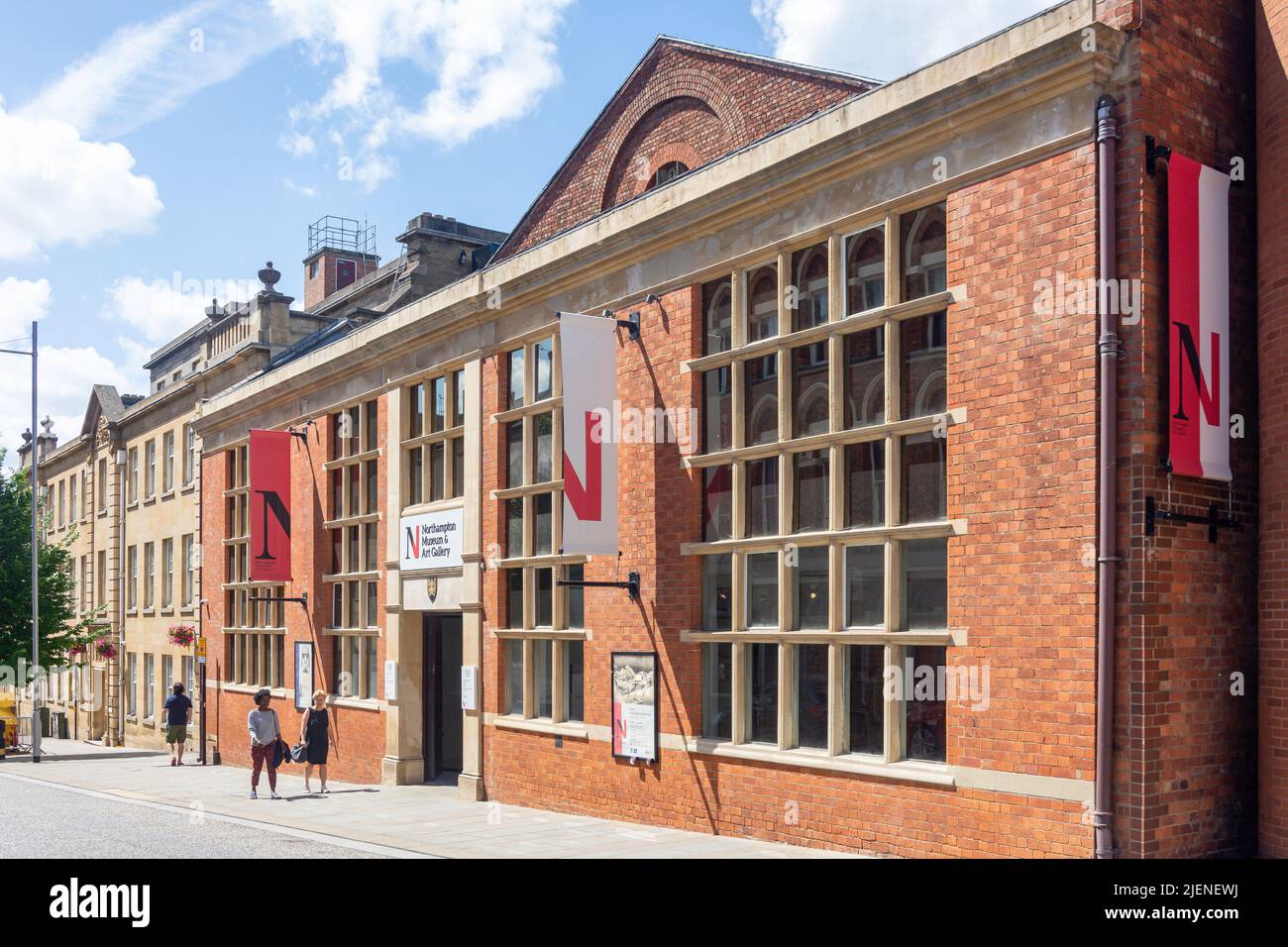 Zentralmuseums & Kunstgalerie, Guildhall Road, Northampton, Northamptonshire, England, Vereinigtes Königreich Stockfoto