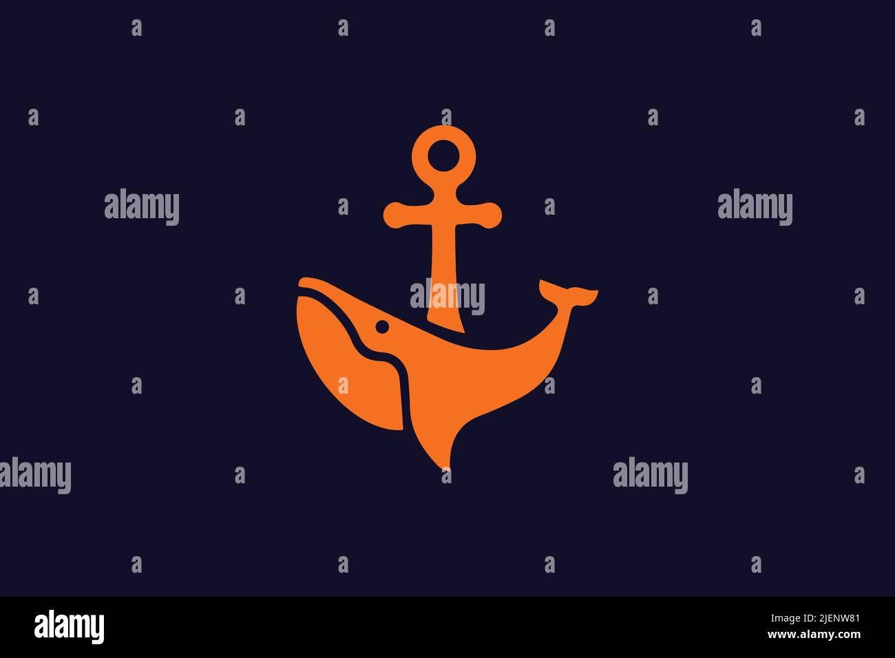 Anker mit Wales-Logo Stock Vektor