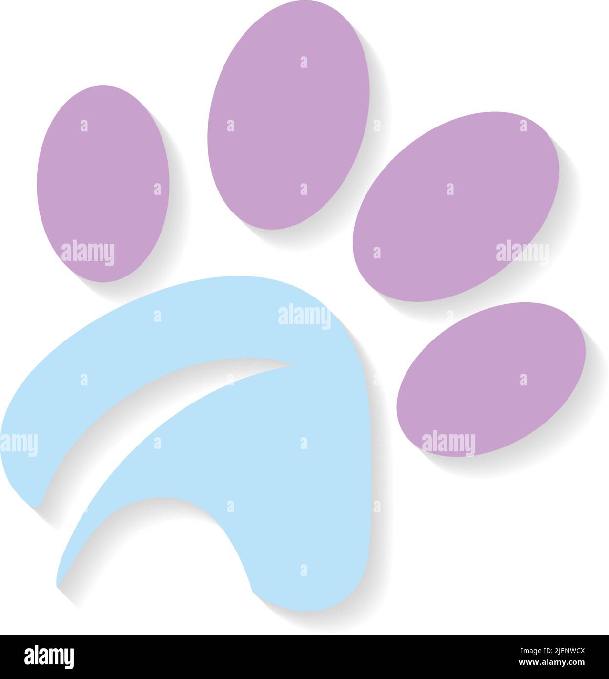 Paw Print Symbol Vektor Design Illustration Stock Vektor