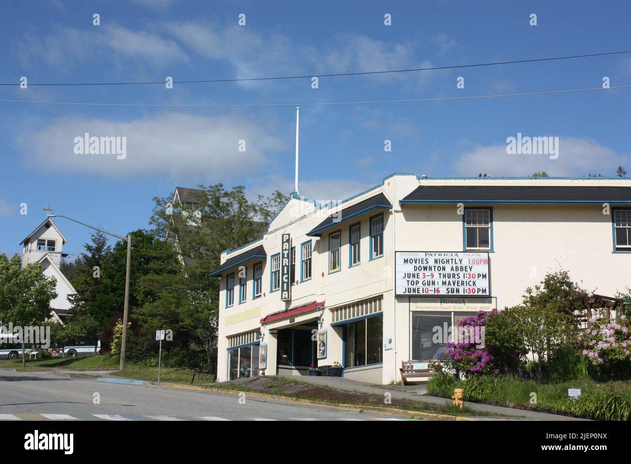 Das Patricia Cinema in Townsite, Powell River, Sunshine Coast Stockfoto