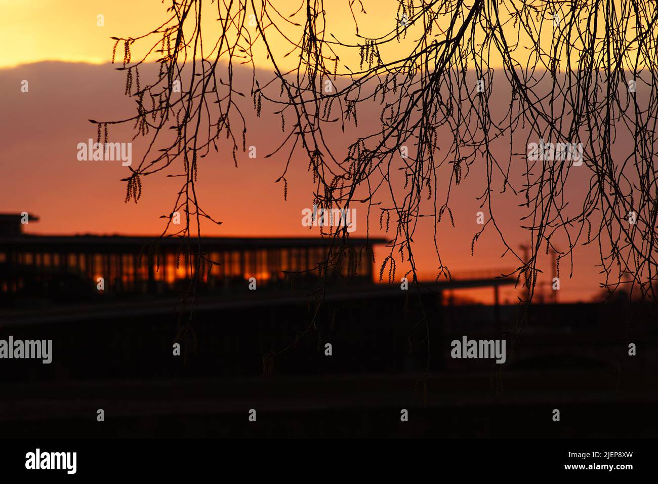 Internationales Kongresszentrum Dresden unter einer Zweigstelle Stockfoto