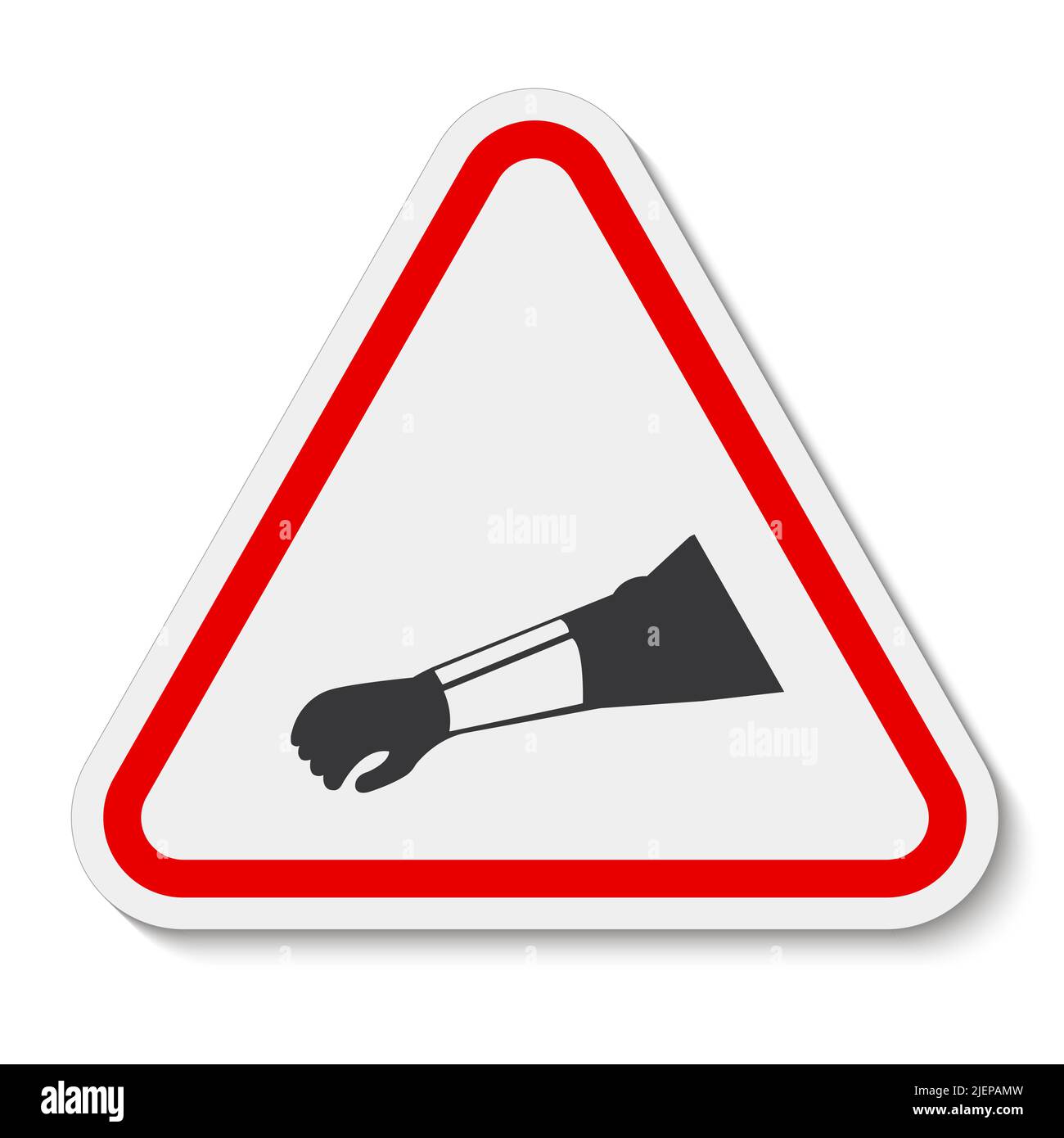 Symbol Verschleiß Arm Schutzschild isolieren auf weißem Hintergrund, Vektor-Illustration EPS.10 Stock Vektor