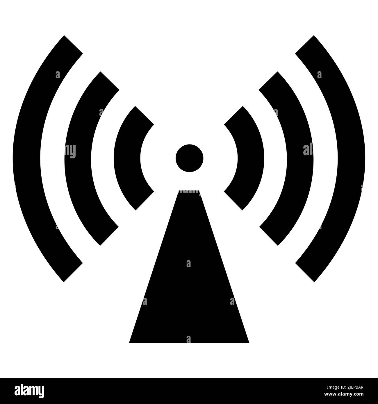 Achten Sie auf das Symbol für nichtionisierende Strahlung Stock Vektor
