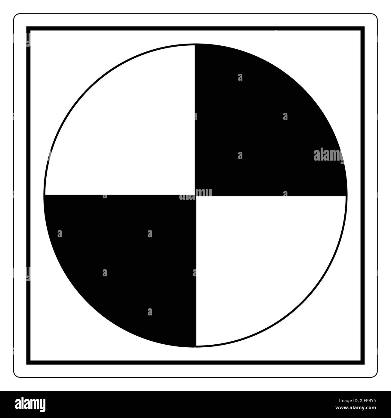 Symbol für Schwerpunkt auf weißem Hintergrund isolieren, Vektorgrafik EPS.10 Stock Vektor
