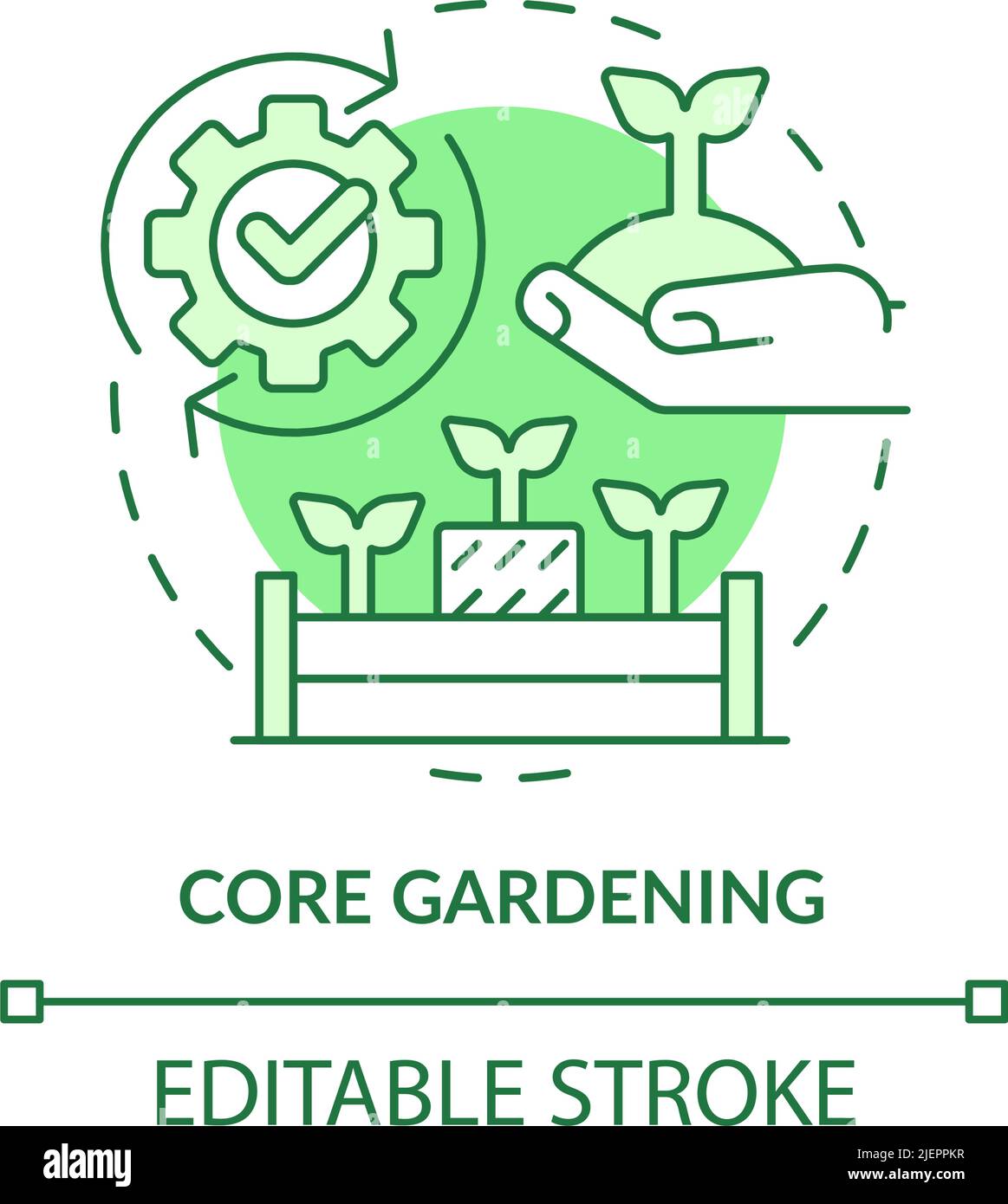 Core Gardening Green Concept Icon Stock Vektor