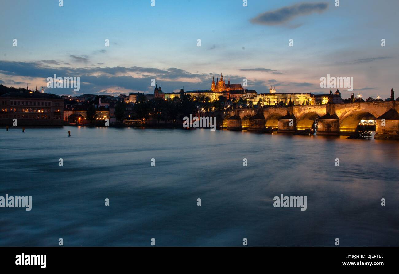 Abend in Prag Stockfoto