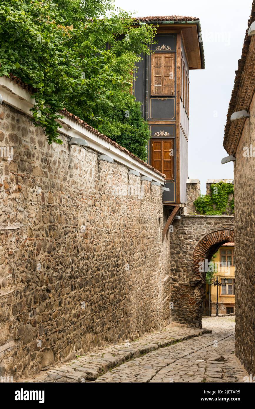 Hisar Kapia altes Tor in der Altstadt von Plovdiv, Bulgarien, Osteuropa, Balkan, EU Stockfoto