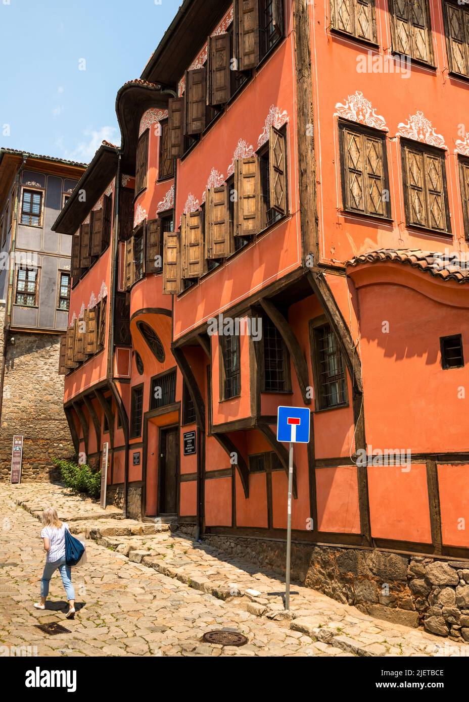 Revival Architektur, die Altstadt Erbe in Plovdiv, Bulgarien, Osteuropa, Balkan, EU Stockfoto