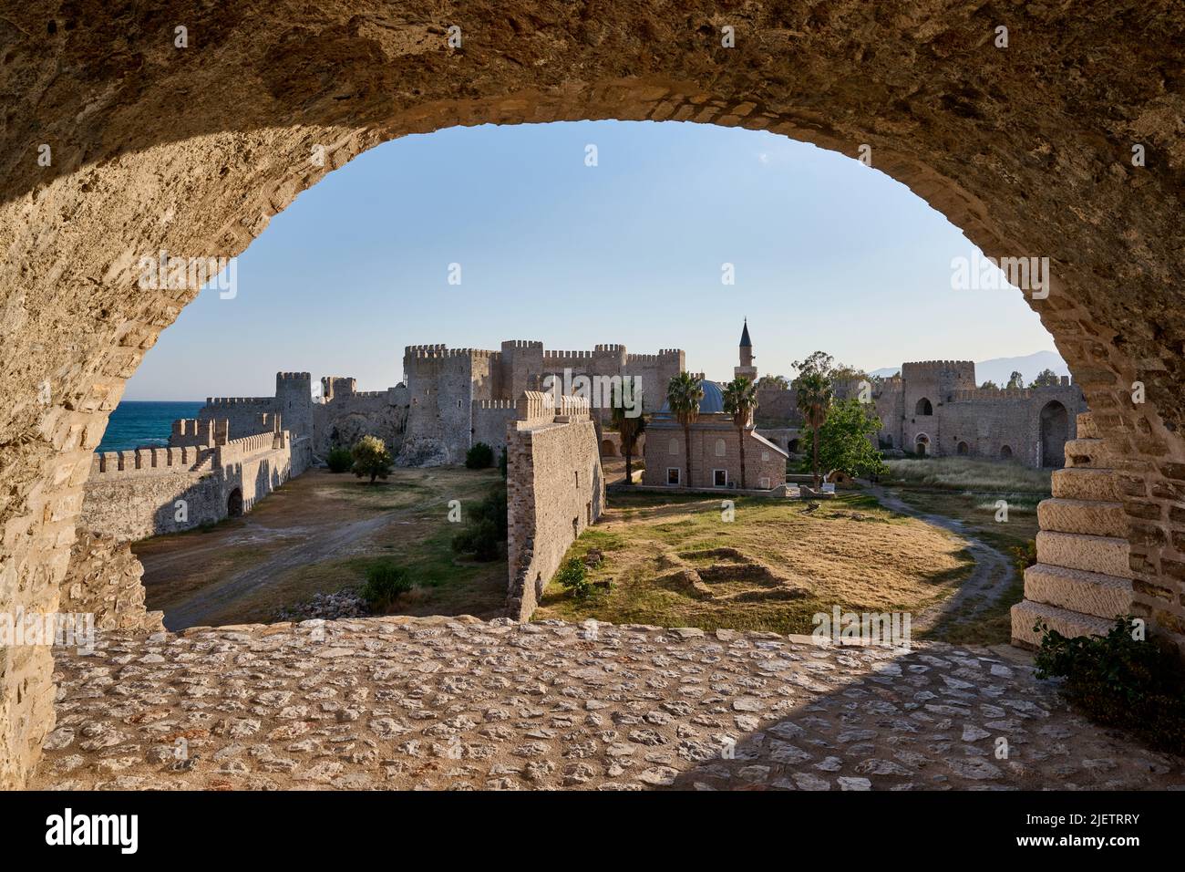 Mamure Castle mittelalterliche Burg, Anamur, Türkei Stockfoto