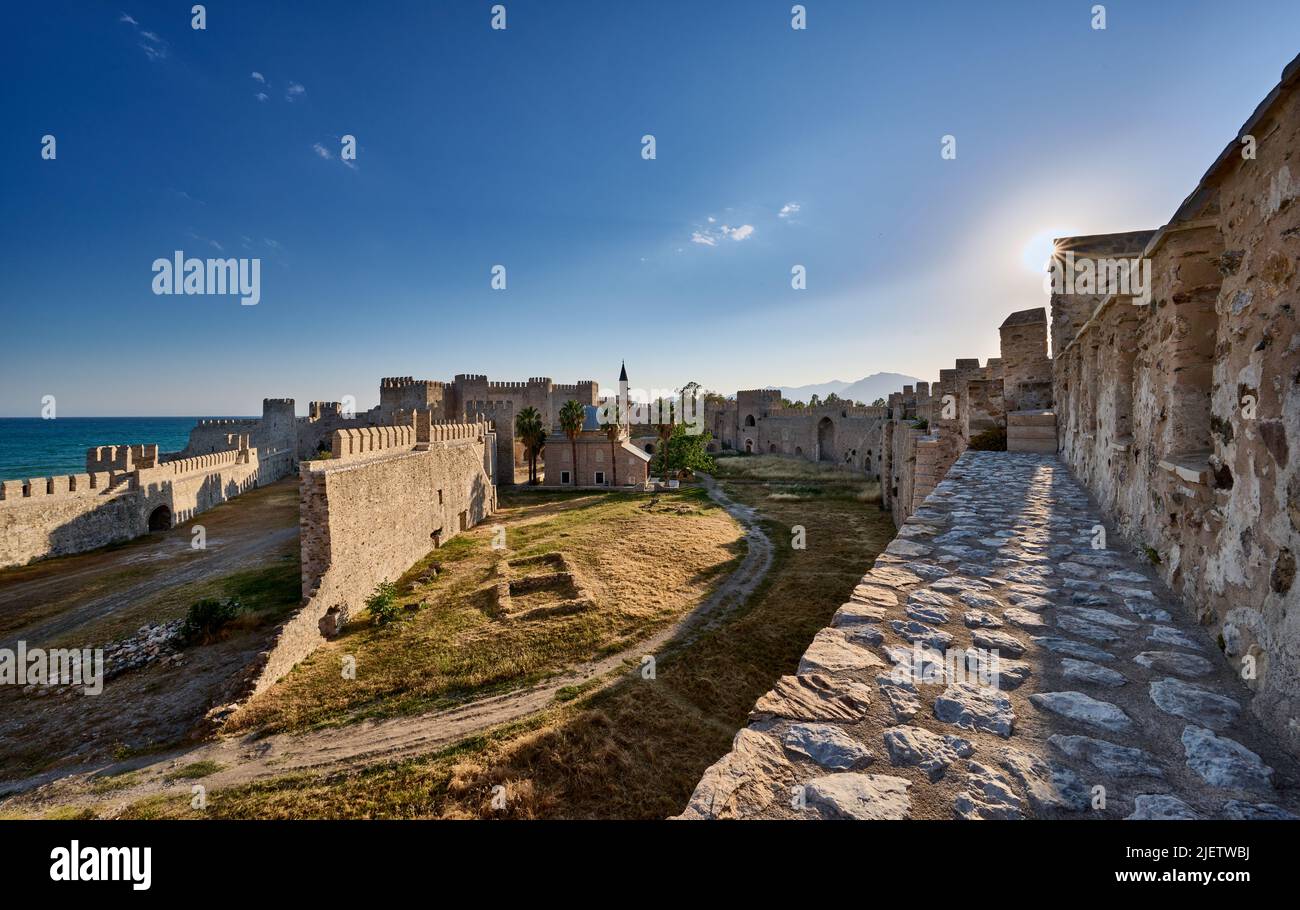 Mamure Castle mittelalterliche Burg, Anamur, Türkei Stockfoto
