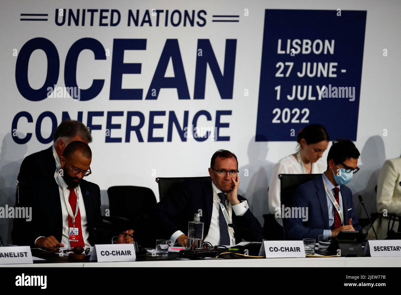 Der norwegische Umweltminister Espen Barth Eide nimmt am 28. Juni 2022 an der Ozeankonferenz der Vereinten Nationen in Lissabon, Portugal, Teil. REUTERS/Pedro Nunes Stockfoto