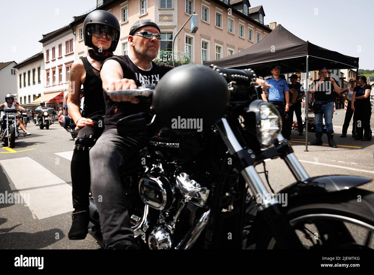 Magic Bikes Rüdesheim, eine der größten Harley Davidson Events Europas im Weltkulturerbe Rheintal. Harley & Vintage Bike Rallye, Deutschland Stockfoto