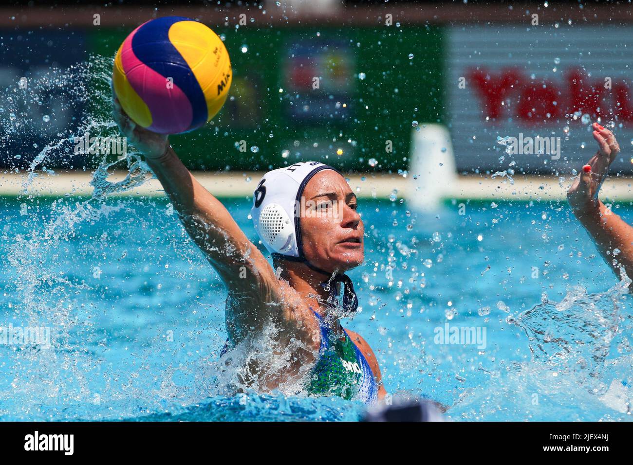 BUDAPEST, UNGARN - 28. JUNI: Roberta Bianconi von Italien während der Finalspiel der FINA World Championships Budapest 2022 Quarter Italy gegen France am 28. Juni 2022 in Budapest, Ungarn (Foto: Albert ten Hove/Orange Picters) Stockfoto