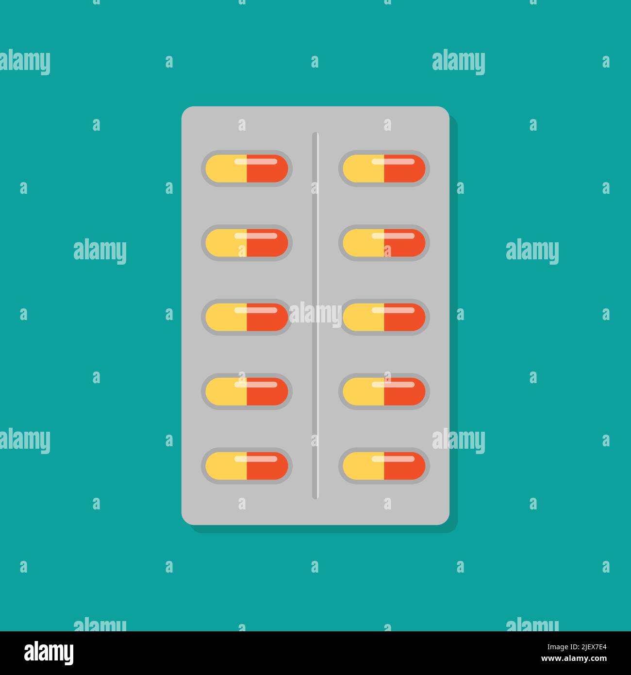 Kapseln Tabletten Medizin. Medizinische Pillen. Vektorgrafik Stock Vektor