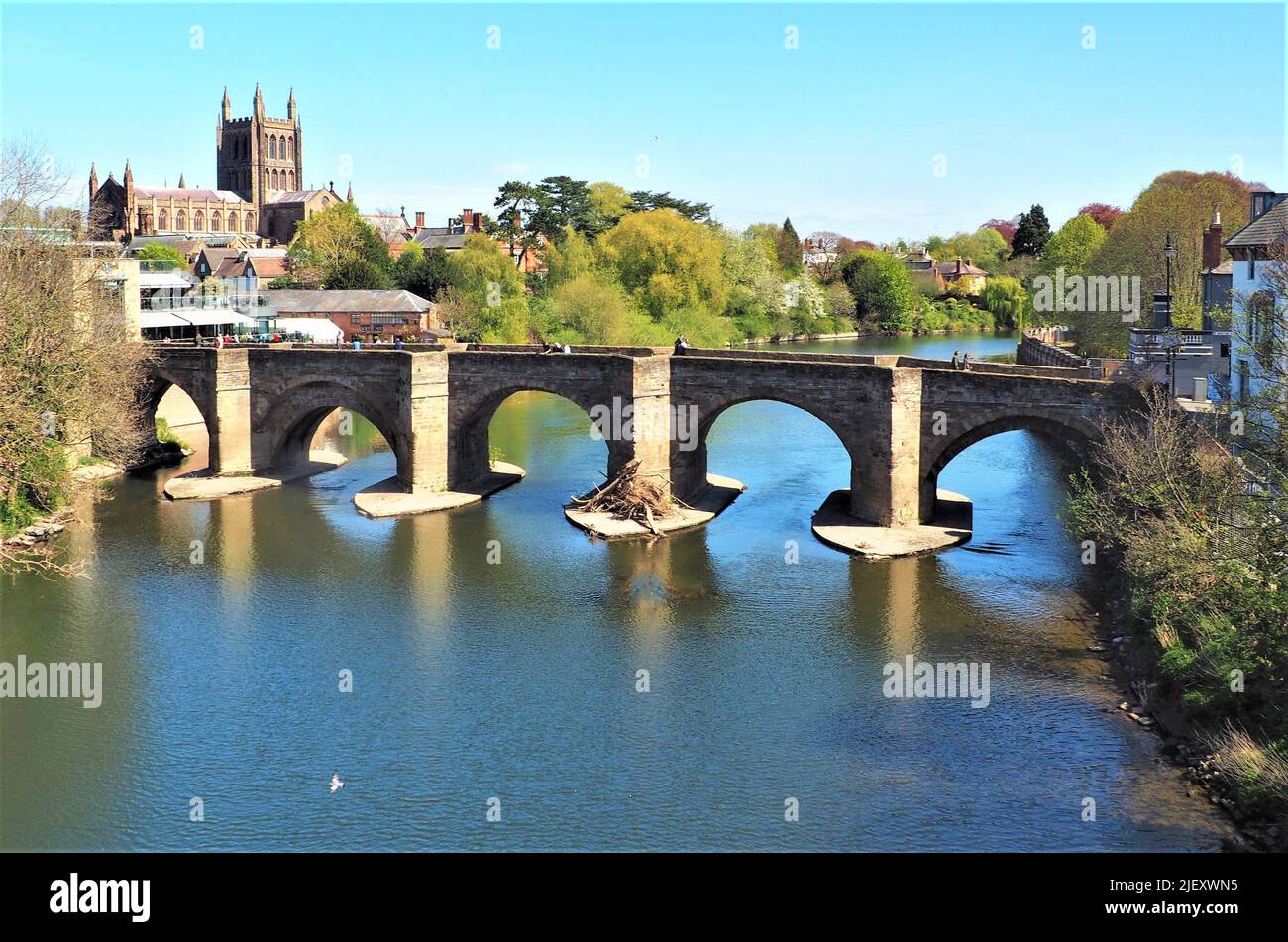 Hereford Wye Bridge Stockfoto