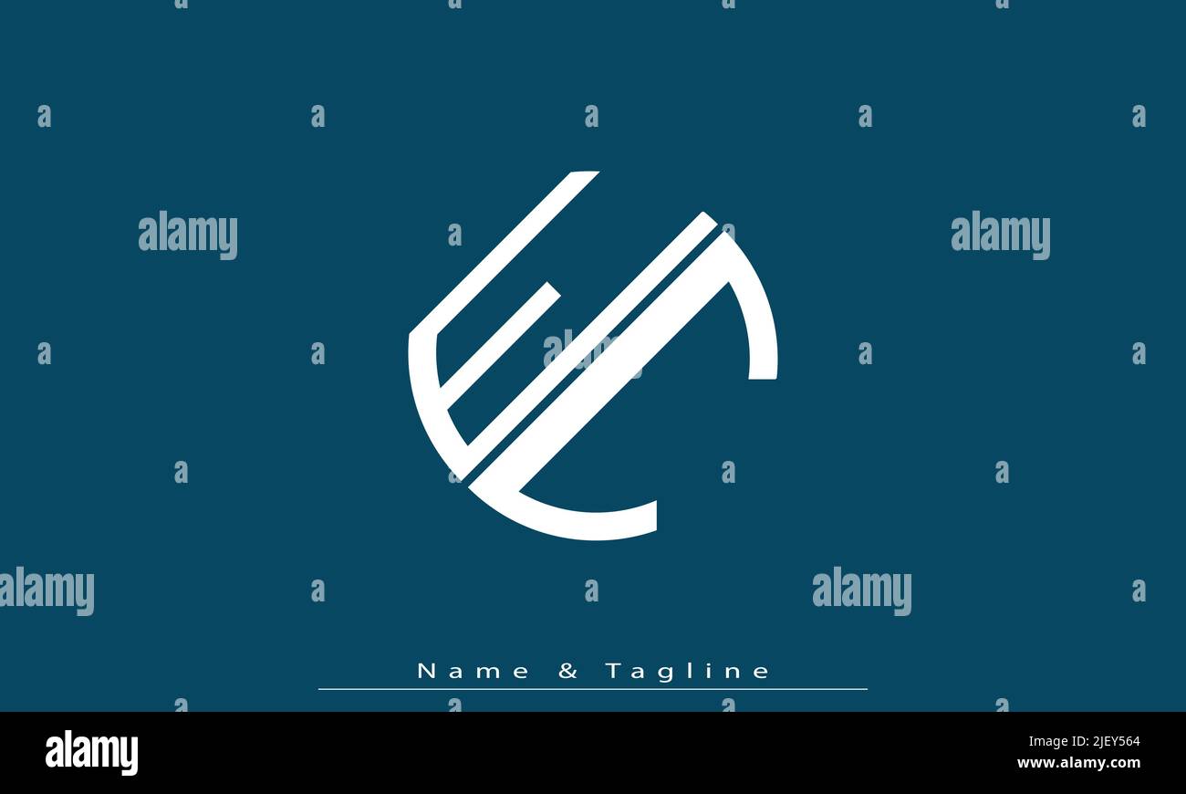 Alphabet Buchstaben Initialen Monogramm Logo EC , CE Stock Vektor