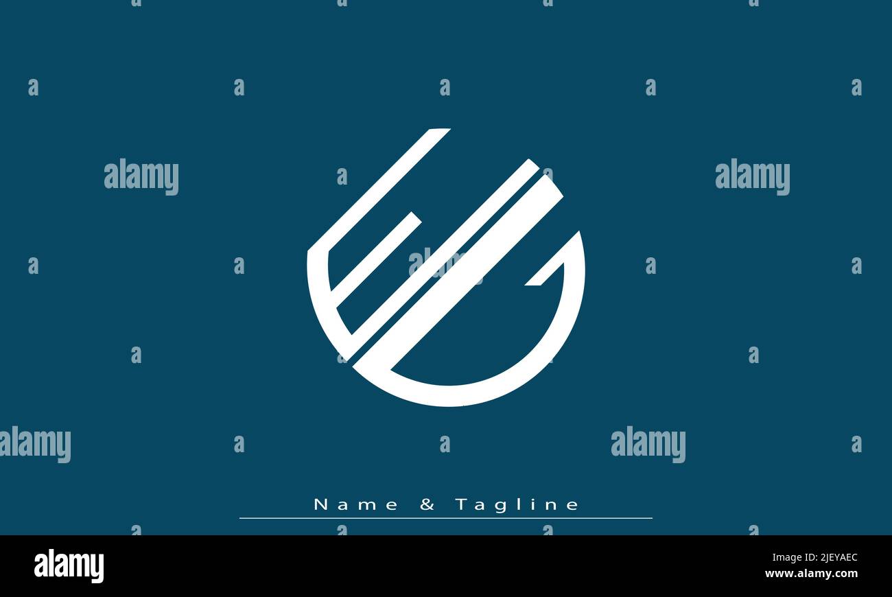 Buchstaben Buchstaben Initialen Monogramm Logo EG , GE Stock Vektor