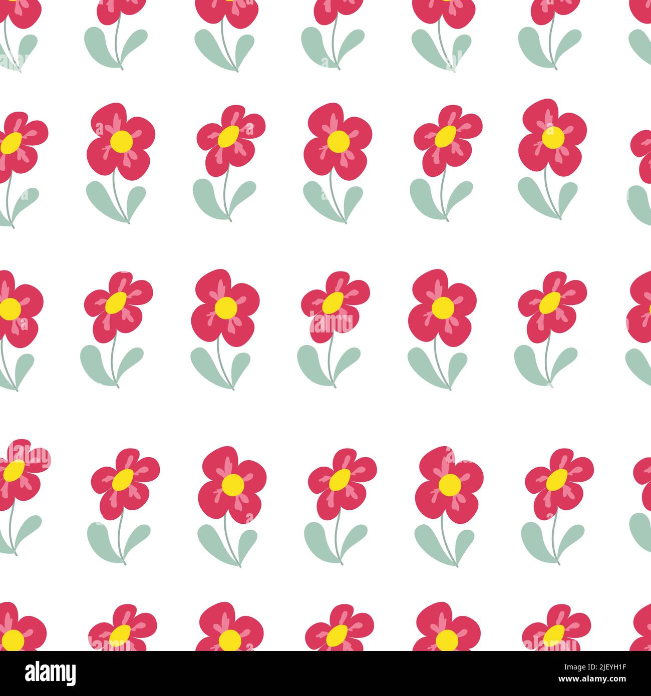 Florales Nahtloses Muster, Blumendruck, Zweig und Blätter. Vektorgrafik Stock Vektor