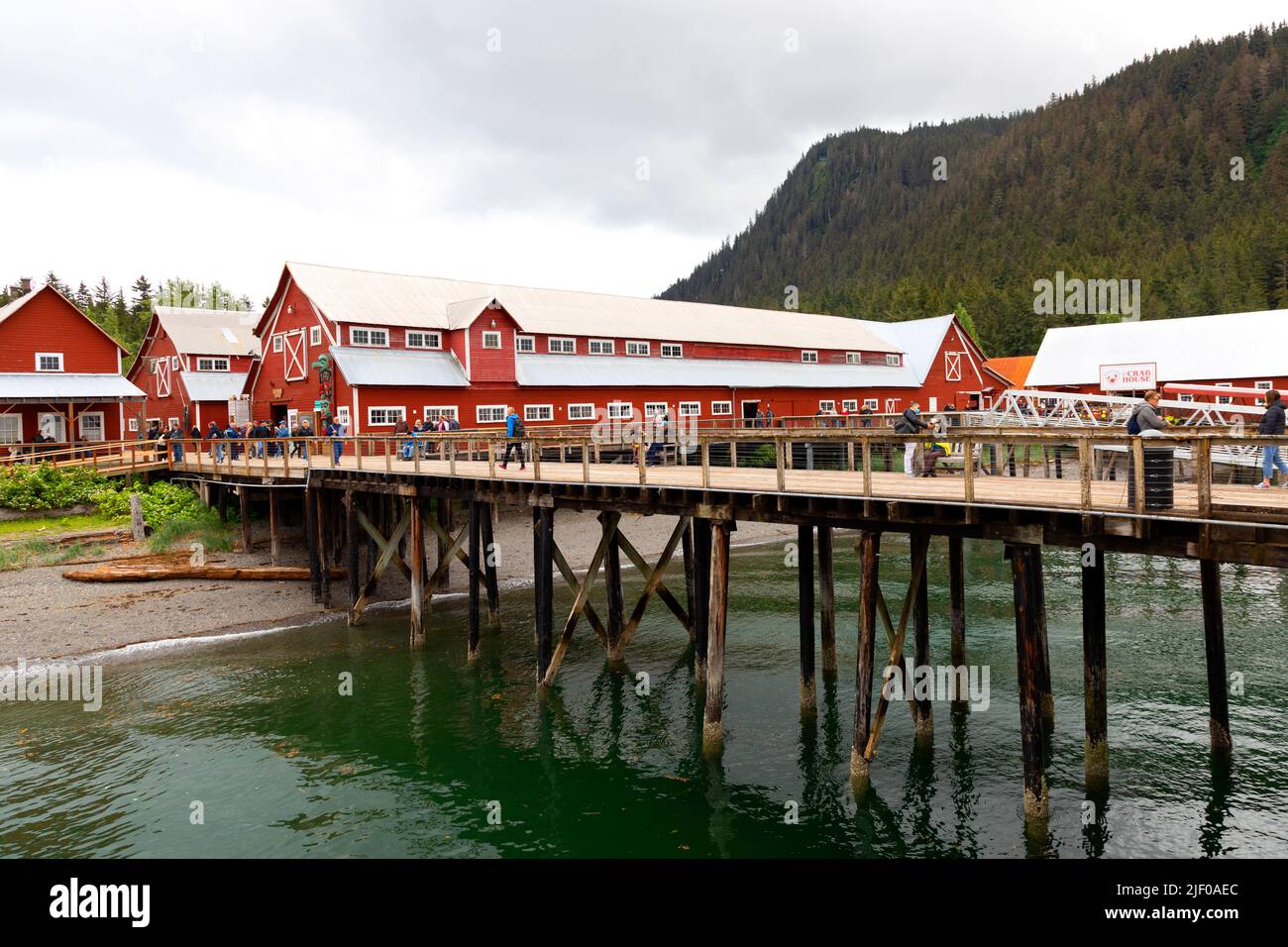 The Cannery on Icy Strait Point Hoonah Alaska Vereinigte Staaten von Amerika. Stockfoto