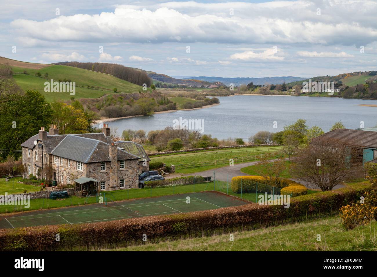 Lindores Loch Fischerei in der Nähe von Newburgh, Fife, Schottland Stockfoto