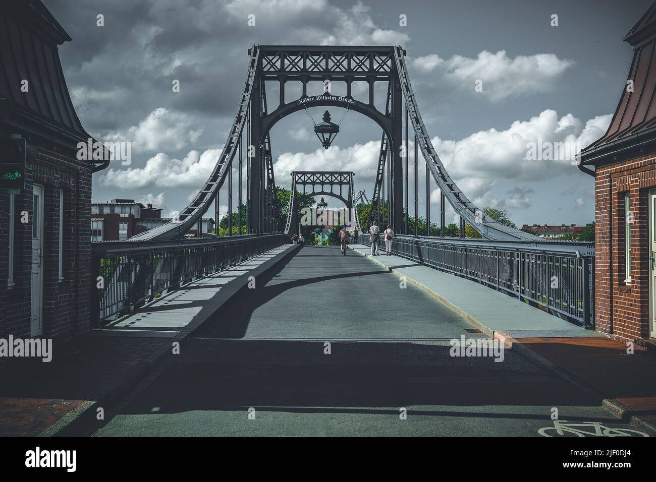 Kaiser-Wilhelm-Brücke in Wilhelmshaven, Niedersachsen, Deutschland Stockfoto
