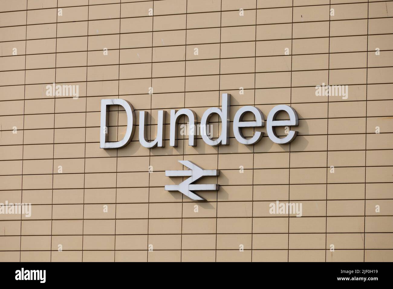 Bahnhof Dundee. Dundee, Angus, Schottland Stockfoto