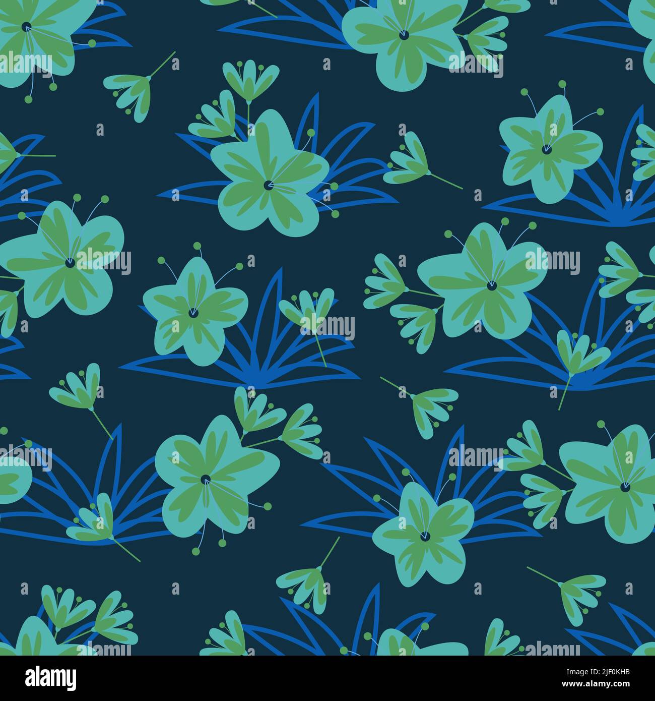 Trendige dekorative Vektor floral nahtlose Muster-Design aus niedlichen Blumen und Blätter für Textil und Druck. Moderne ditsy wiederholen Textur Hintergrund Stock Vektor