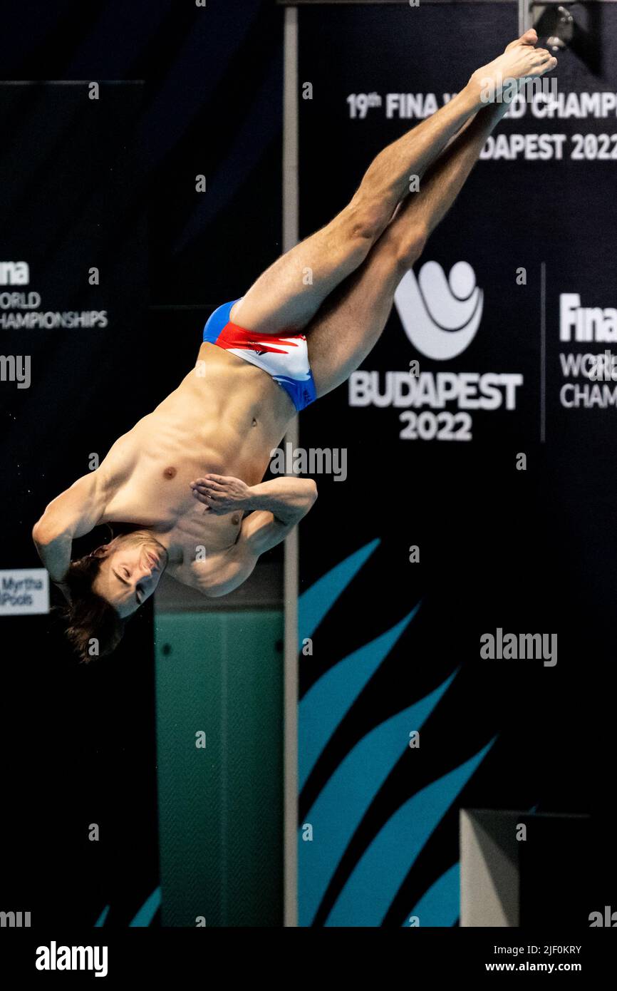 BOUYER Jules FRA 3m. Springboard Semifinal Diving FINA 19. World Championships Budapest 2022 Budapest,Duna Arena Pool 27/06/2022 Foto Giorgio Scala / Deepbluemedia / Insidefoto Stockfoto